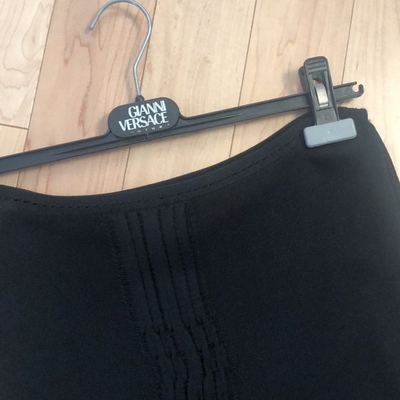 GIANNI VERSACE Vintage Worn Once Black Pencil Skirt with lining Size 42 - Picture 3 of 10